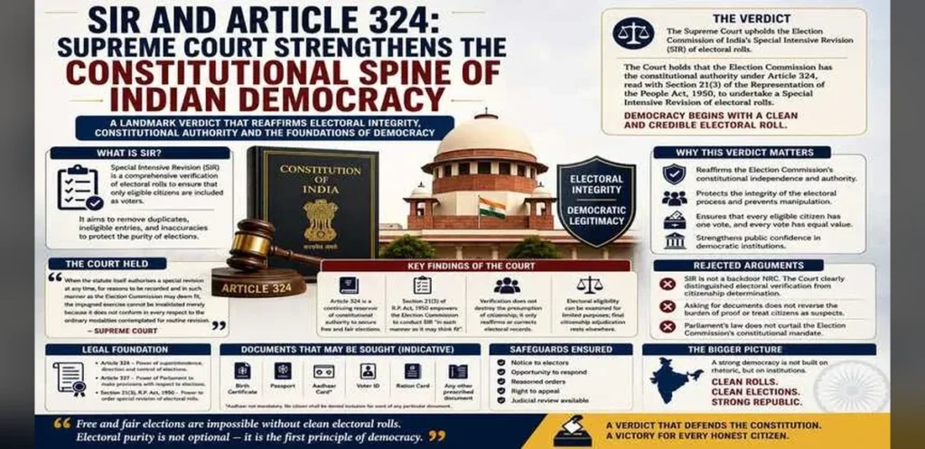Supreme Court Upholds Election Commission Authority on Electoral Rolls
