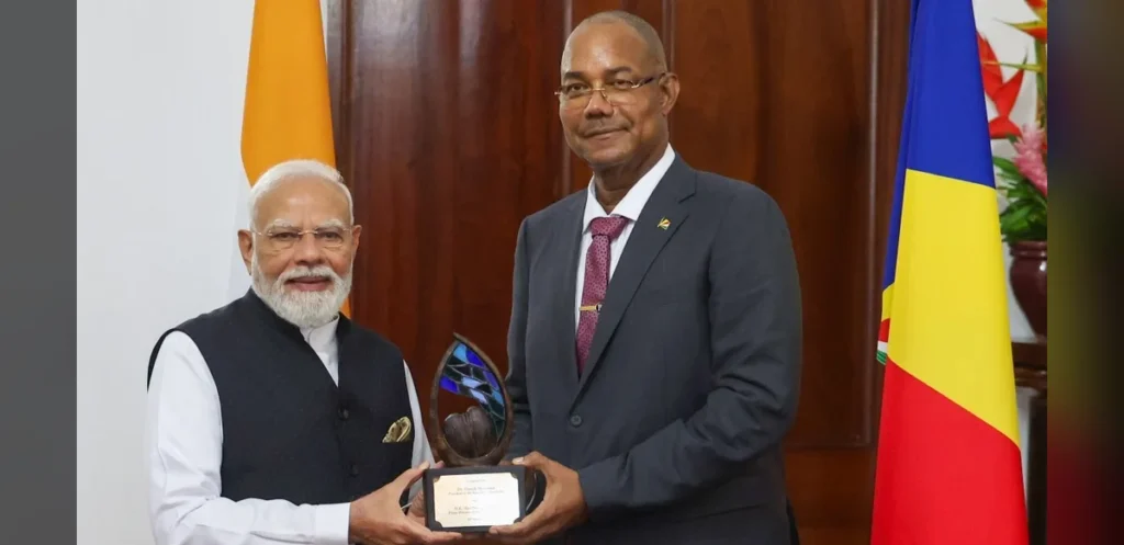 PM Modi Receives Seychelles’ Top Award for Environmental Work