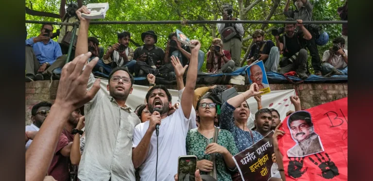Cockroach Janta Party Stages Protest Seeking Education Minister Resignation