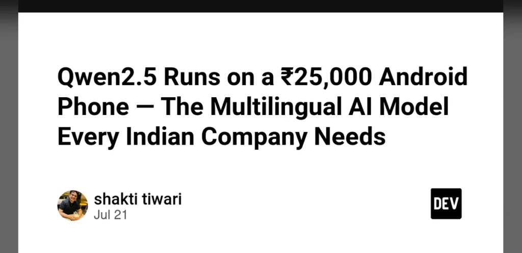 Affordable Android Device Supports Advanced Multilingual AI Model for Local Use