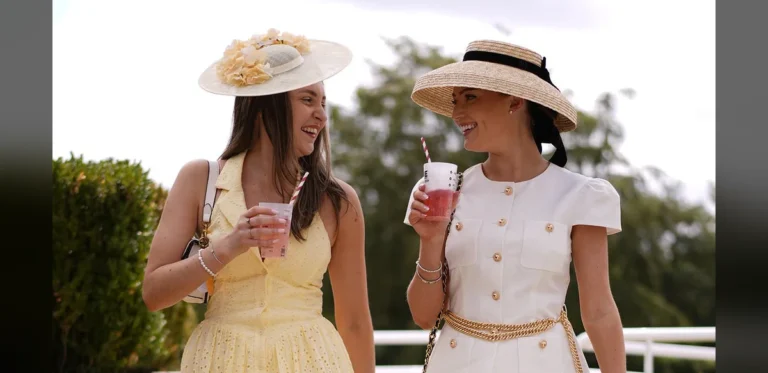 Racegoers Showcase Colorful Attire at Chichester Course Opening