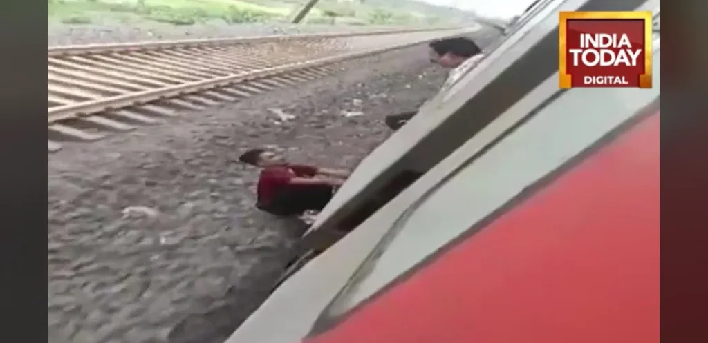 Man Detained After Viral Video Shows Suspect Pushed From Moving Train