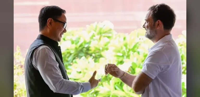 Rahul Gandhi and Kiren Rijiju Exchange Words on Women’s Reservation Bill