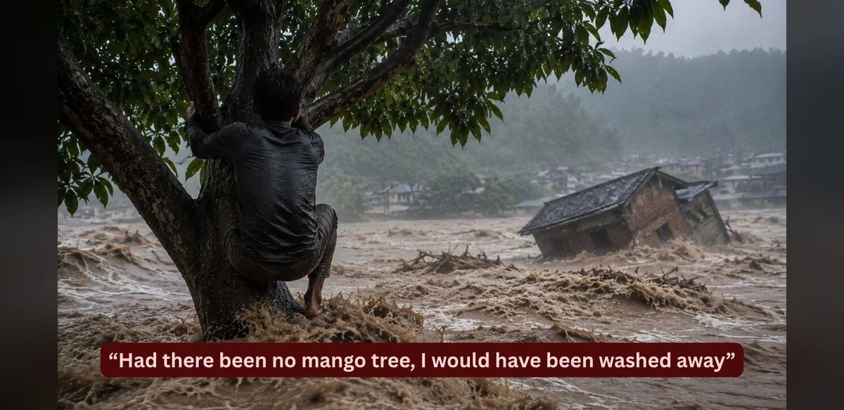 Mango Tree Saves Labourer: Nepali worker survives deadly flash flood; families face hope and grief