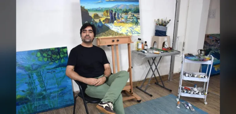 Kashmiri Painter Explores Home, Memory and Loss While Living in China