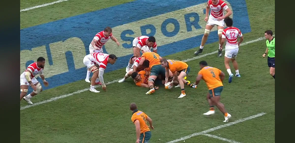 Australian Forward Registers Two Tries in Opening Period Against Japan
