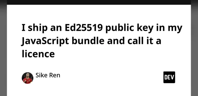 Developer Integrates Cryptographic Key into JavaScript Bundle for License Verification