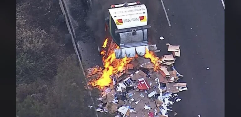 Refuse Collection Vehicle Fire Halts Flow on Key Sydney Motorway