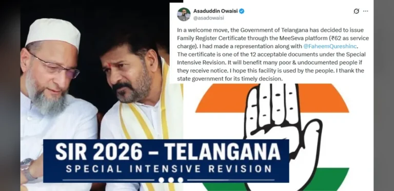 Election Commission Clarifies Family Register Certificate Not Accepted for Telangana Electoral Roll Revision