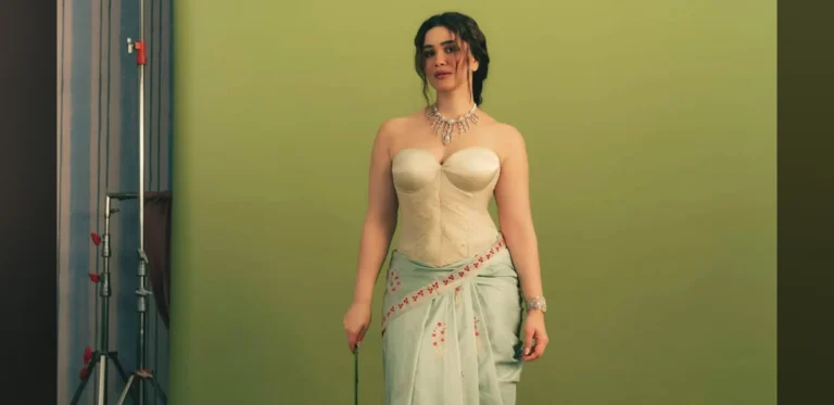 Sara Tendulkar Wears Banarasi Saree With Corset Blouse For Magazine Shoot