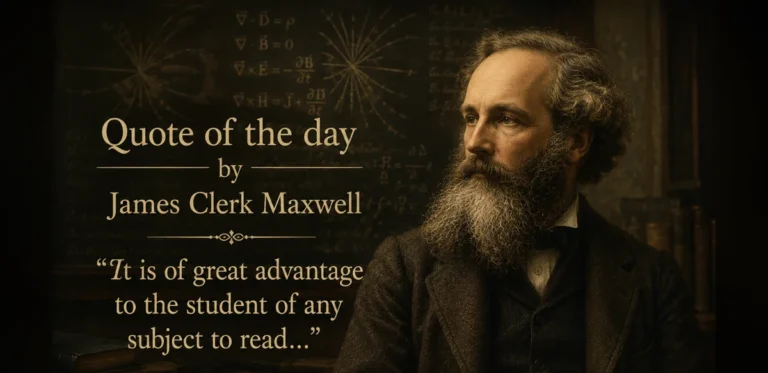 Quote of the Day: James Clerk Maxwell on Reading Original Research