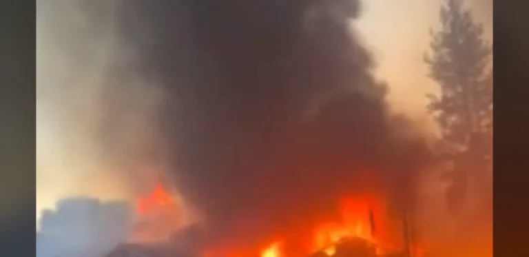 Footage Shows Firefighters Working to Contain Large Wildfire Near Spokane