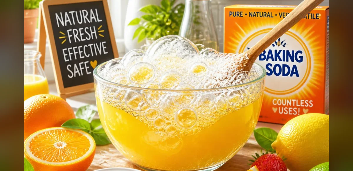 DIY Citrus Cleaner Uses Baking Soda and Orange Juice to Remove Grease with Safety Notes