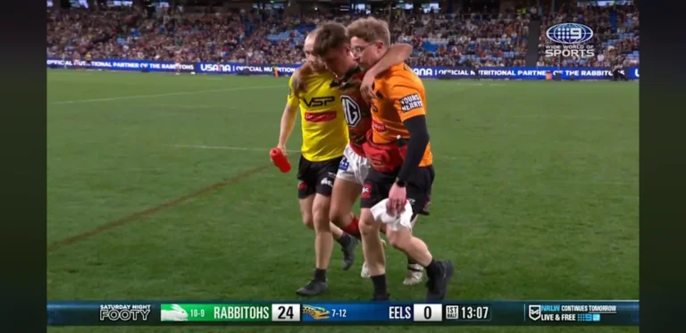 Bunnies Halfback Suffers Hamstring Strain in Kicking Attempt