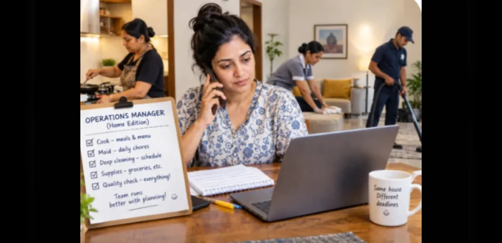 NRI Husband Describes Wife’s Role Overseeing Household Staff in India