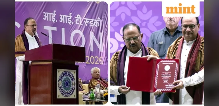 National Security Advisor Recounts Close Call During Address at IIT Roorkee Convocation