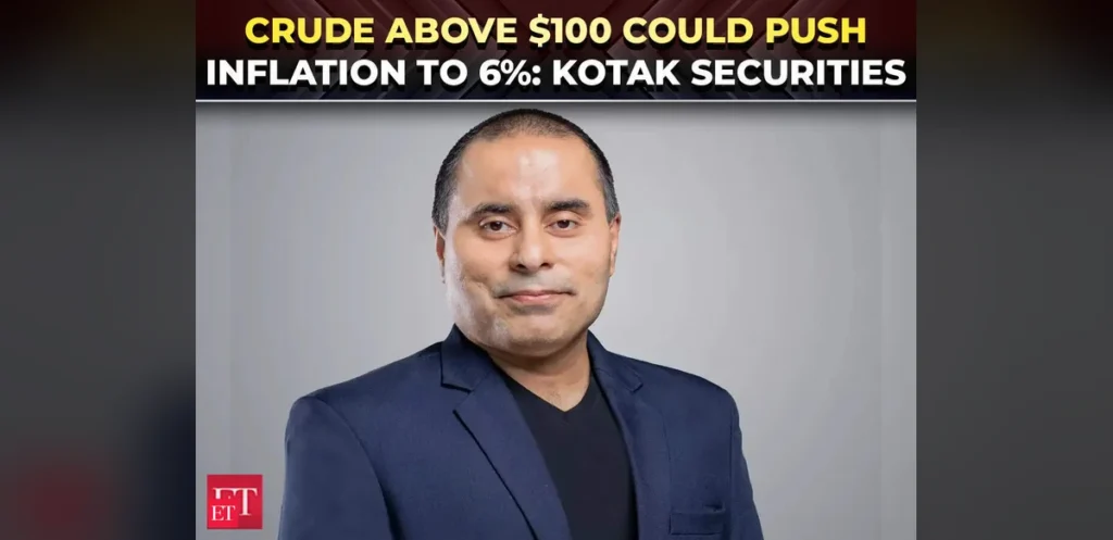 Crude above $100 could push inflation to 6%; RBI may hike rates 50 bps: Kotak Securities