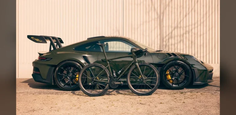 Custom Bicycle Commissioned to Match Porsche Sports Car Aesthetics