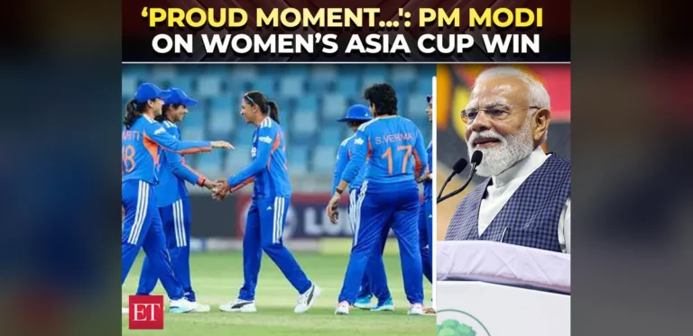 Prime Minister Commends Indian Women’s Cricket Squad on Asia Cup Success