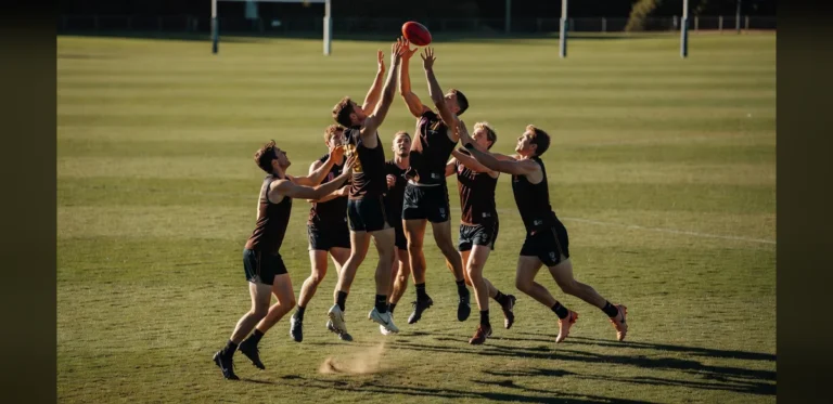 Fremantle Forward Involved in Marking Contest During Team Session