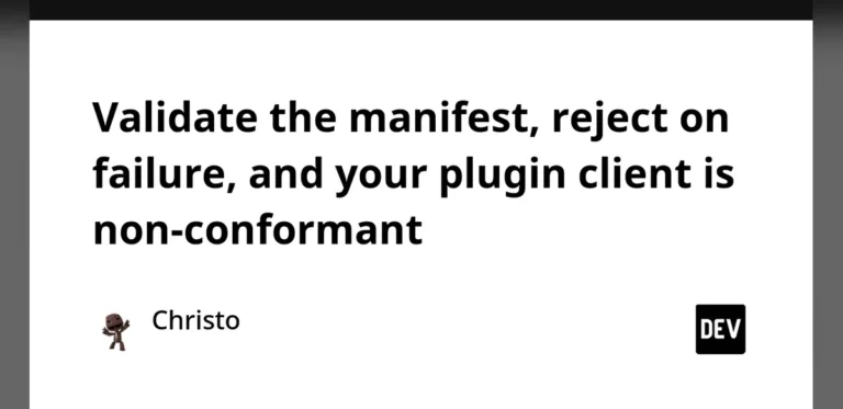 Plugin Framework Introduces Strict Manifest Validation for Greater Compatibility