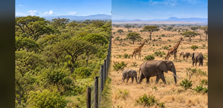 Tree Cover Declines in Kenyan Savanna Following Return of Elephants and Giraffes After Long Exclusion Period