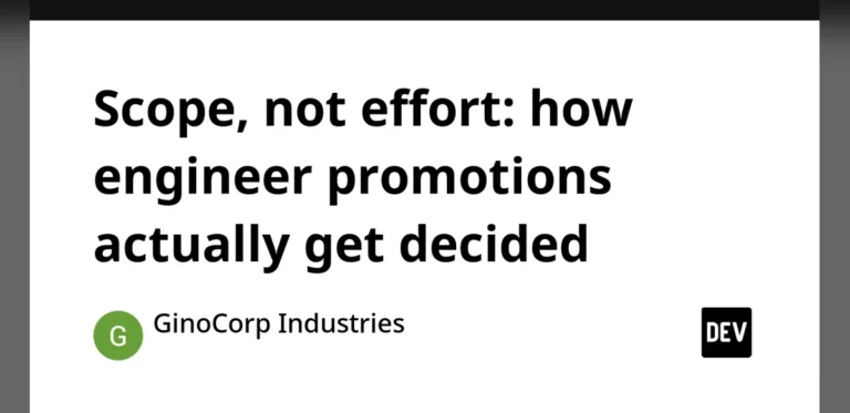 Scope Over Effort: How Promotions Are Determined in Large Technology Firms