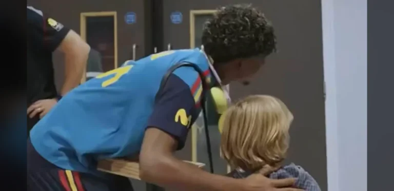 Spanish Forward Pauses for Snapshot with English Player’s Young Son After Nations League Victory