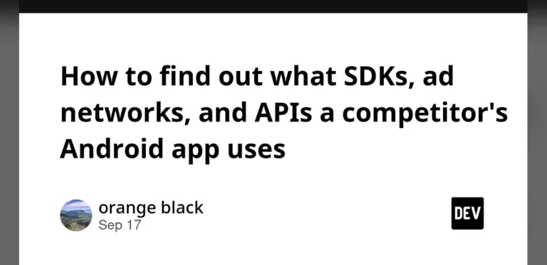 Analyzing Integrations in Competitor Android Applications Using Accessible Tools