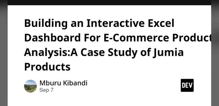Excel-Based Dashboards Offer New Tools for E-Commerce Product Insights