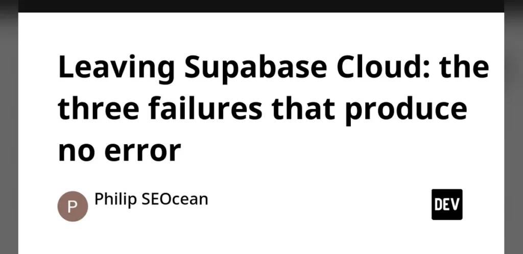 Challenges in Self-Hosting After Leaving Supabase Cloud Services
