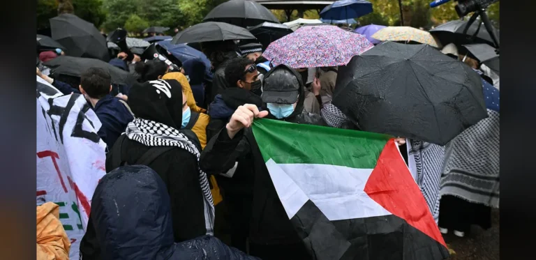 Demonstrators Voice Pro-Palestinian Chants During London March on October 7