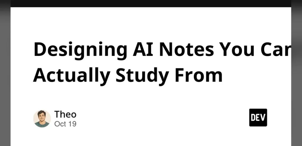 Designing AI Notes You Can Actually Study From