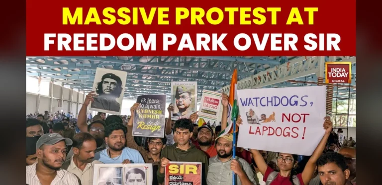 Demonstration Held at Bengaluru Freedom Park Opposing SIR Procedure and CEC