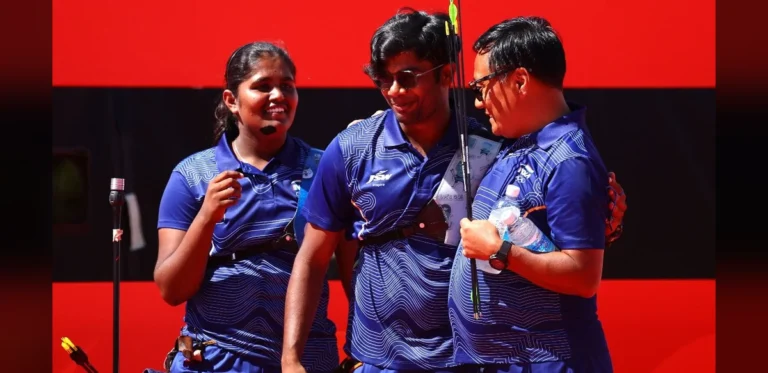 India Trails China in Mixed Team Archery Final