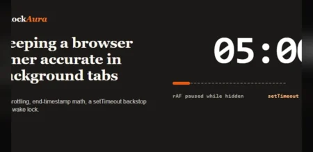 Browser Timer Accuracy Challenges in Inactive Tabs Explored Through Web Development Insights