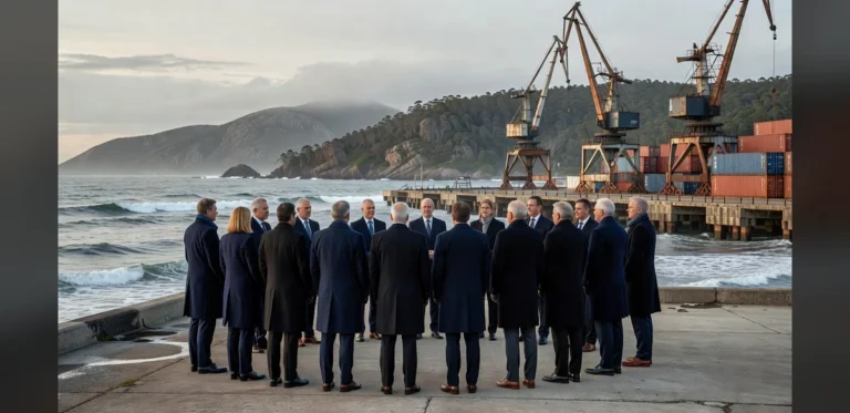 Press Conference Convened at Bell Bay, Tasmania